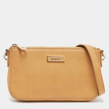 Borsa a tracolla Bryant Park in pelle saffiano marrone DKNY