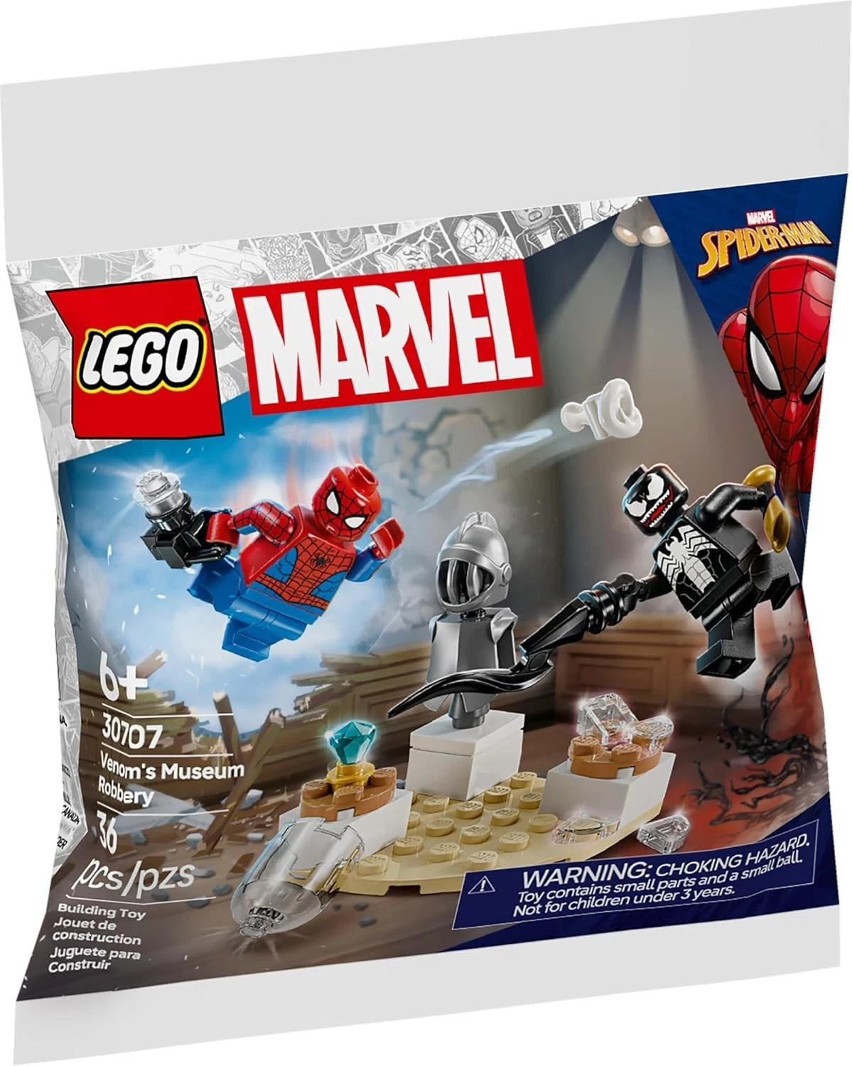 LEGO Marvel Venom's Museum Robbery Spiderman Ages 6+ W/Spiderman