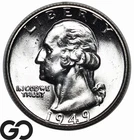 1949 Washington Quarter, Blast White Solid Gem BU++ Blazer!