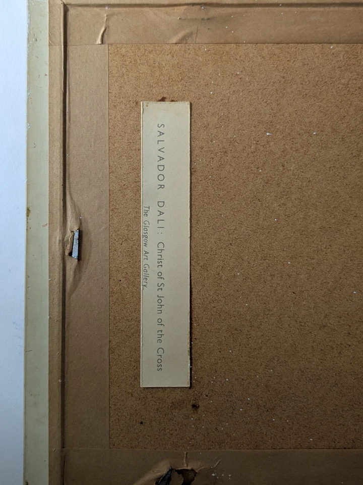 Estampado vintage Salvador Dalí Cristo de San Juan. Galería de Arte de Glasgow  Foto 4 de 4