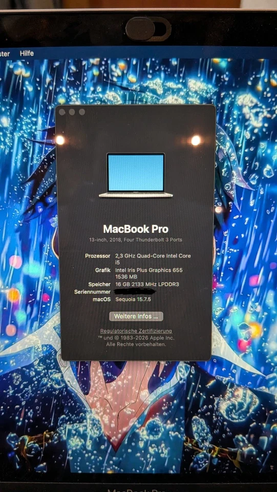 Apple MacBook Pro 13" 2018 · i5 · 16GB · 512GB, Foto 3 von 5