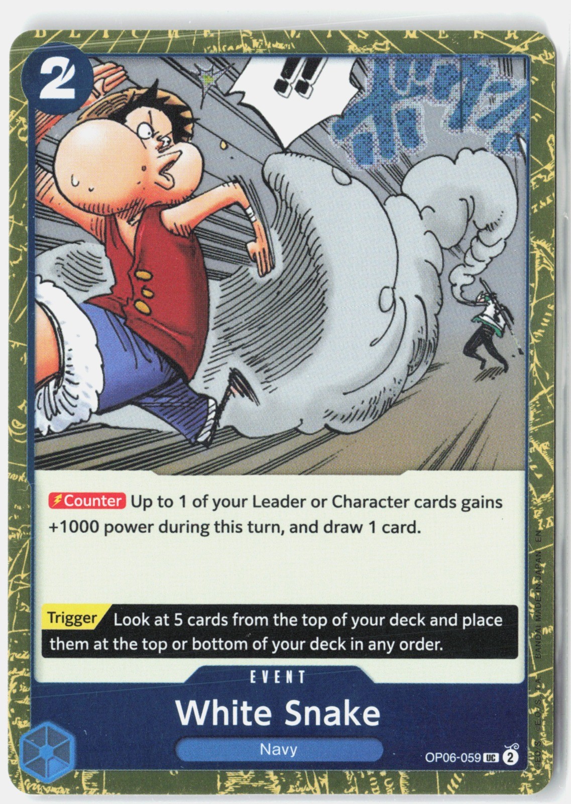 White Snake (Pirate Foil) Foil UC Premium Booster -The Best- Vol. 2 OP06-059 NM