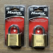 Master Lock Combination Padlock 2" wide Brass 175D Level 5 Set Of  2