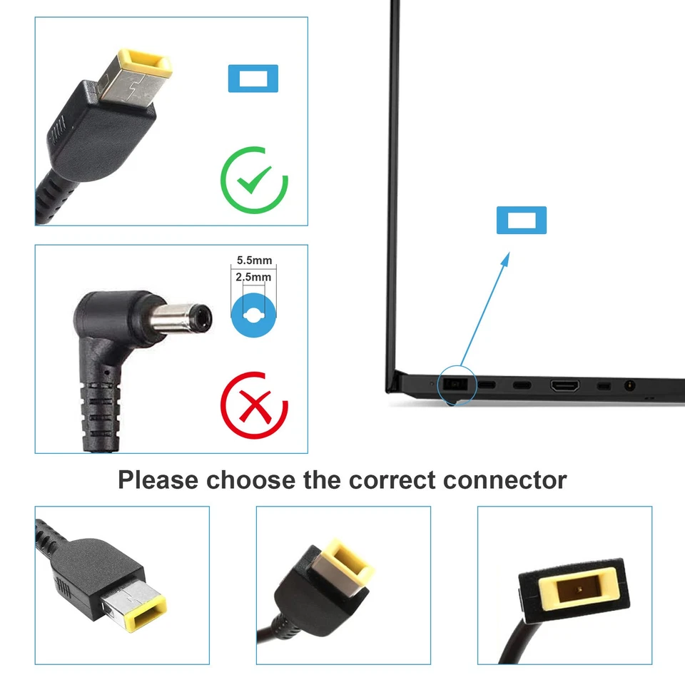 Genuine OEM Lenovo Adapter Charger 20V 65W 90W Power Supply USB C Fast Charging - image 4 of 4