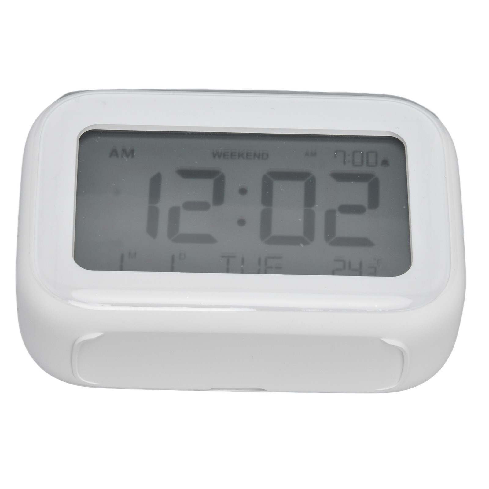 Mini Digital Alarm Clock With LCD Screen Snooze Function 12H 24H Formats For
