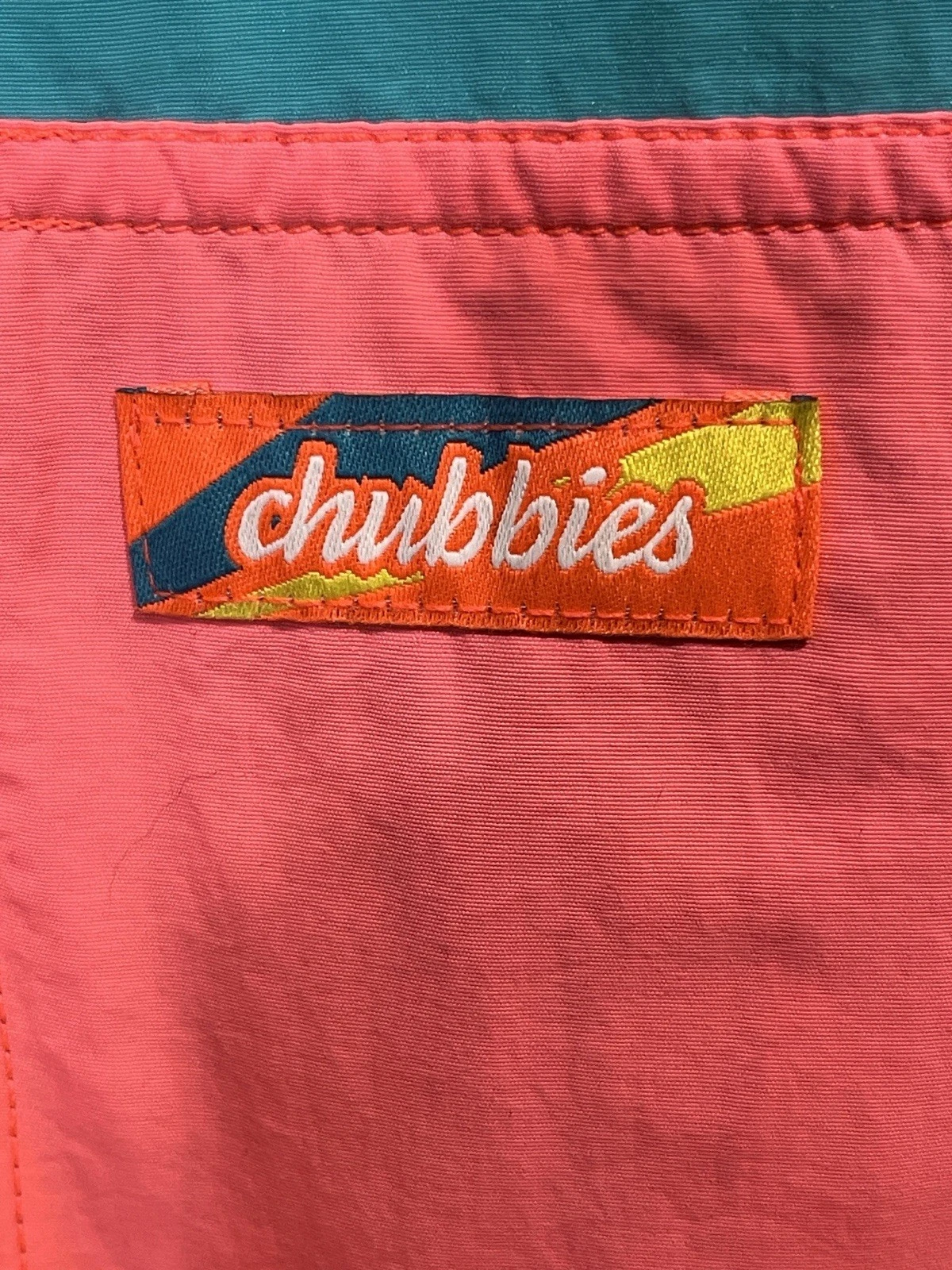 Chubbies Reversible Fleece Pullover Vest Adult Medium Aztec Neon Color Block image 11