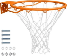 GoSports Regulation 18" Steel Basketball Rim - Choose from Fixed, Orange 