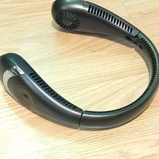 Bladeless Neck Fan Wearable Hands-Free Personal Cooling Neckband White Portable