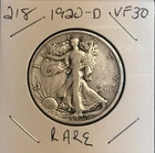 1920 D VF Rare Walking Liberty Half Dollar