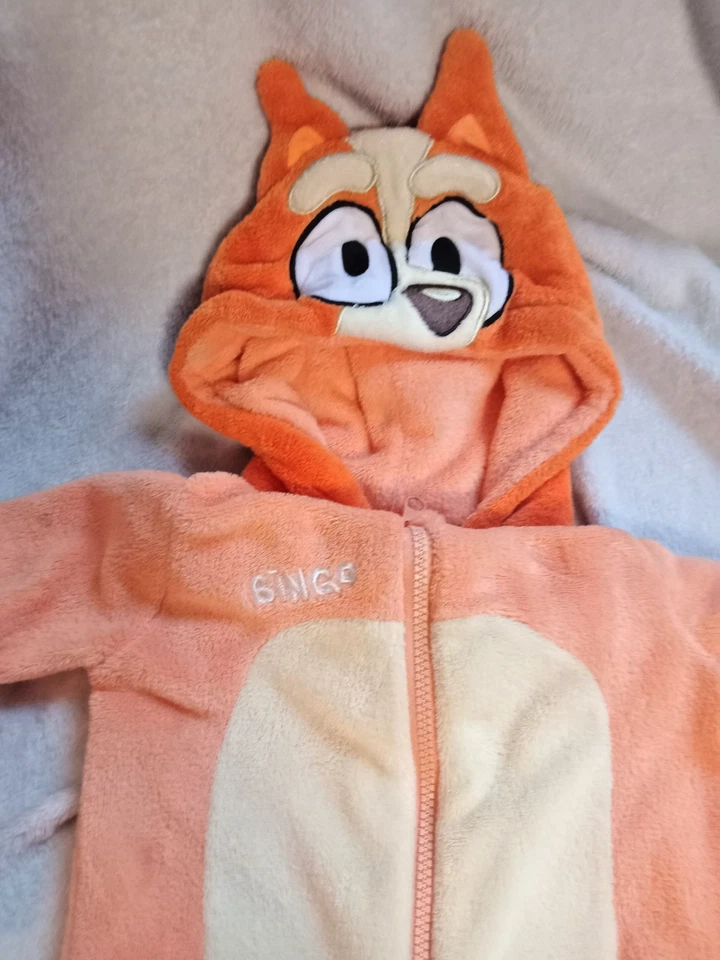 Traje de salto de bingo azul pijama de una pieza niño talla 6 disfraz de Halloween de Disney Foto 2 de 4