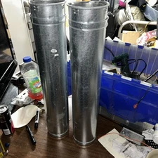 HART & COOLEY 4RP24 ROUND GAS VENT PIPE, 4 IN ID X 4-1/2 IN OD DIA X 24 IN