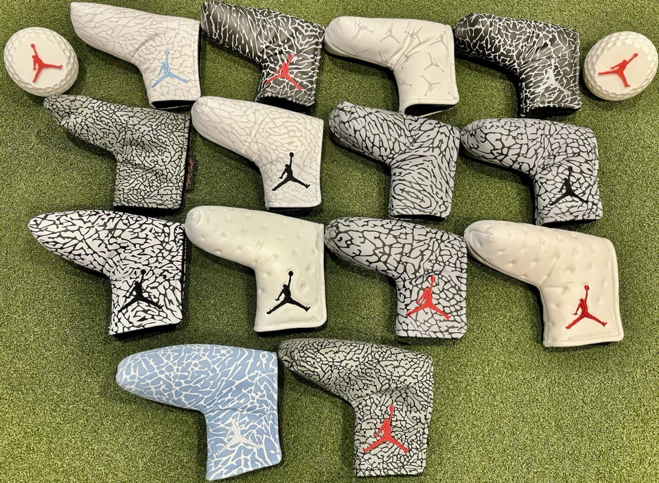 Air Jordan Blade Putter Cover Elephant print Magnetic Upcycled Hand Made - Image 2 of 4