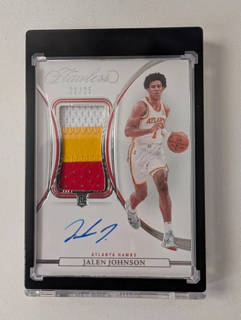 Jalen Johnson 2021 Panini Flawless #VPA-JLJ /25 Rookie Patch Auto RC RPA