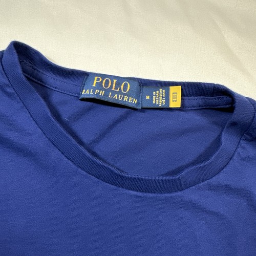 Polo Ralph Lauren Men's Blue Striped P Letter Graphic Short Sleeve T-Shirt Med - Picture 9 of 20