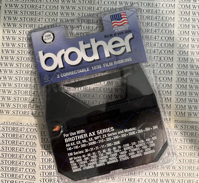 N.Y 2pc Brother Correctable 1030 Film Ribbons Typewriter Black
