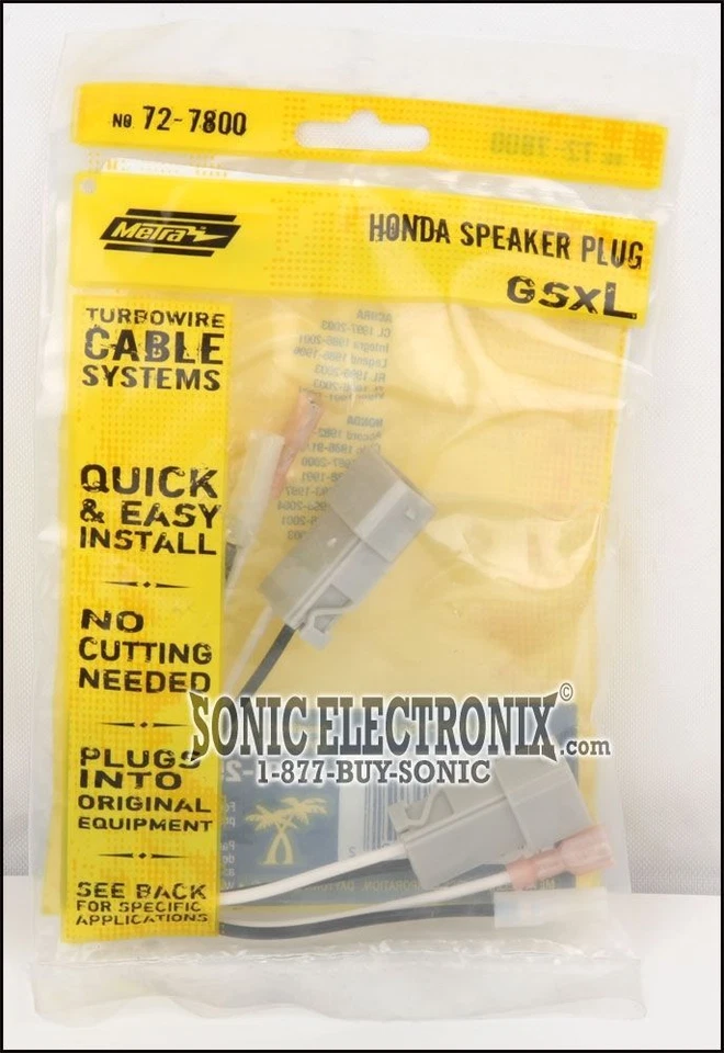 Arneses de conector de altavoz Metra 72-7800 para vehículos Honda/Acura seleccionados Foto 3 de 3