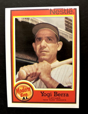 Yogi Berra #19 YANKEES 1987 Topps Nestle Modern Era AL PERFECT  FREE SHIPPING!