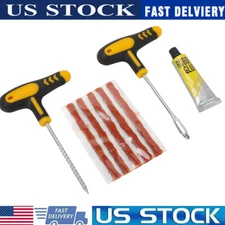 4PC Car Tubeless Tyre Tire Puncture Repair Plug Repair Kit Needle Patch Fix Tool