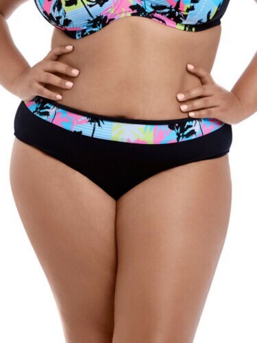 BIKINI BOTTOM UK SIZE 22 BLACK PINK MALIBU DAYS ELOMI SWIMWEAR FREEPOST BNWT - Picture 7 of 7