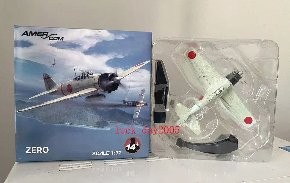 AMER WWII Japanese A6M3 Zero Carrier Fighter 1942 1/72 Diecast Aircraft Model - Image 2 of 4