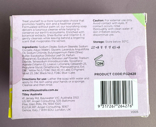 Tilley Australia palmfreie Eukalyptus & Lavendel Seife Duo 2 x 250 gm/8,8 oz - Bild 9 von 9