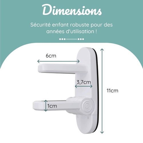 Sécurité enfants pour portes fenêtres | ressort fort & 3M Tape | retrait sans... - Picture 3 of 7