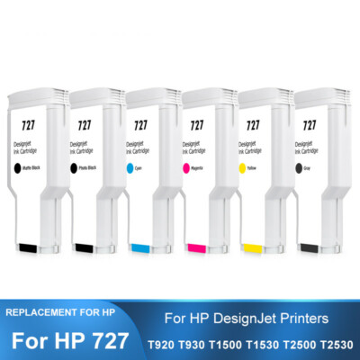 6 Pack 727 Ink Cartridges Replacement For HP DesignJet C1Q12A - View #4