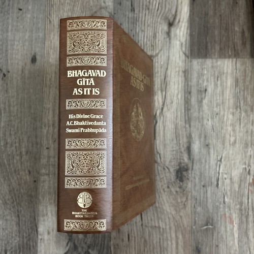 Bhagavad-Gita As It Is 1983 Hardcover Vintage braungold Zierleiste - Bild 2 von 10