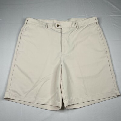 Donald Ross Shorts Mens 40 Beige Flat Front Chino Golf Active