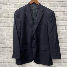 Daniel Cremieux Navy Blue Loro Piana Wool PinStripe 2 Button Sportcoat 44R