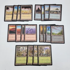 20 Basic Land - MIRAGE - 1x of each art - SP-MP - Magic MTG FTG