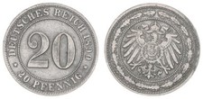 Kaiserreich 20 Pfennig 1890 F ss 83951