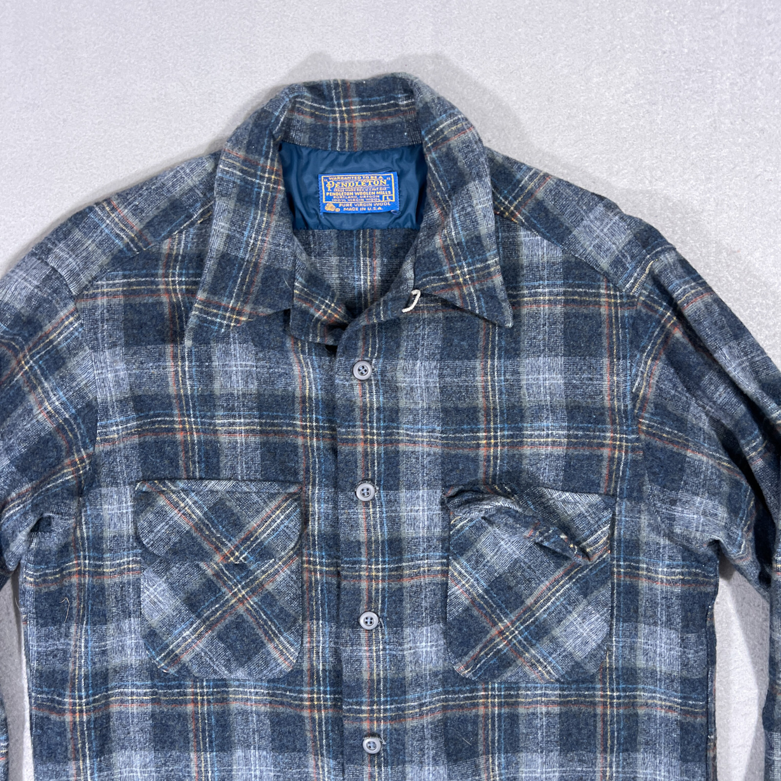 Pendleton Button Up Pure Virgin Wool Flannel Men … - image 4