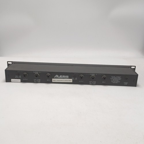 Compresor Alesis 3630 RMS/Pico Doble Canal Compresor Limitador Con Puerta Probado - Imagen 7 de 10