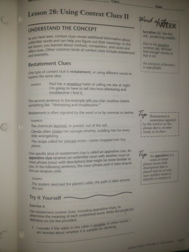 EMC Masterpiece Word Study Resource 8th Grade Workbook - Oak Level Pre-Owned - Imagen 3 de 4
