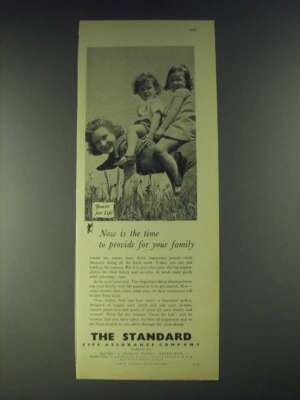 1958 The Standard Life Assurance Company Ad - Now is the time to provide for
