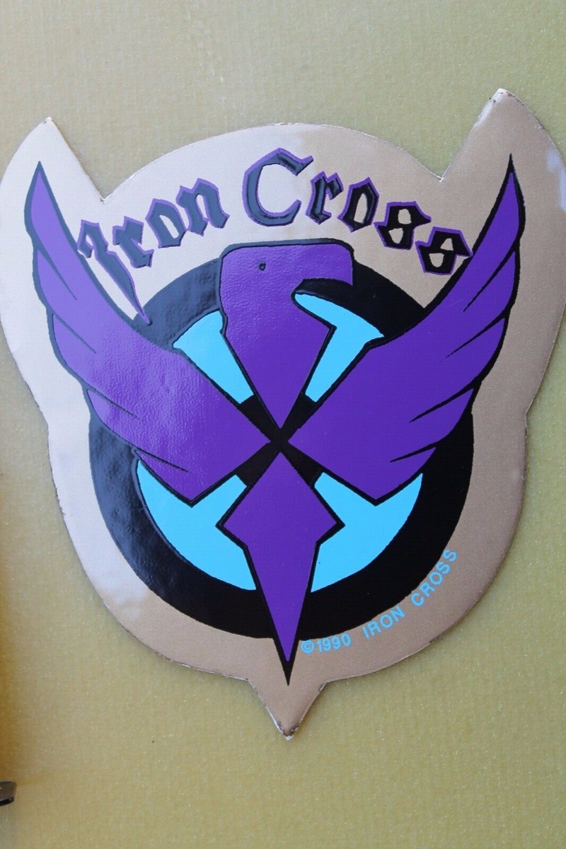 Iron Cross Skateboard Eagle Cross Purple Gold Vintage 1990