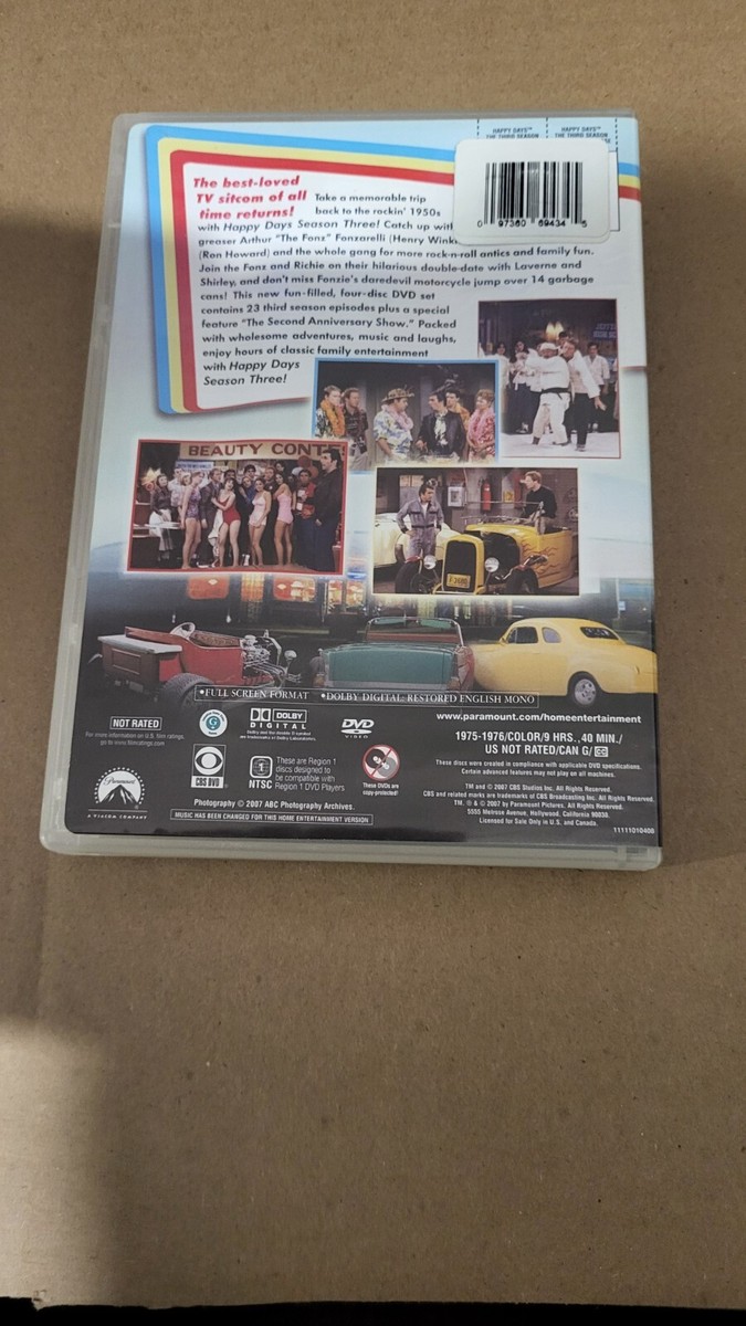 NEW HAPPY DAYS Henry Winkler Ron Howard Fonzie Fonz COMPLETE THIRD