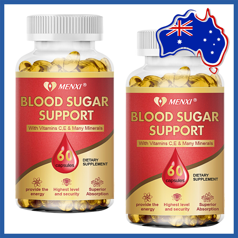 Blood Balance Supplement - Blood Sugar Support & Blood Pressure 2 x 60 Softgels