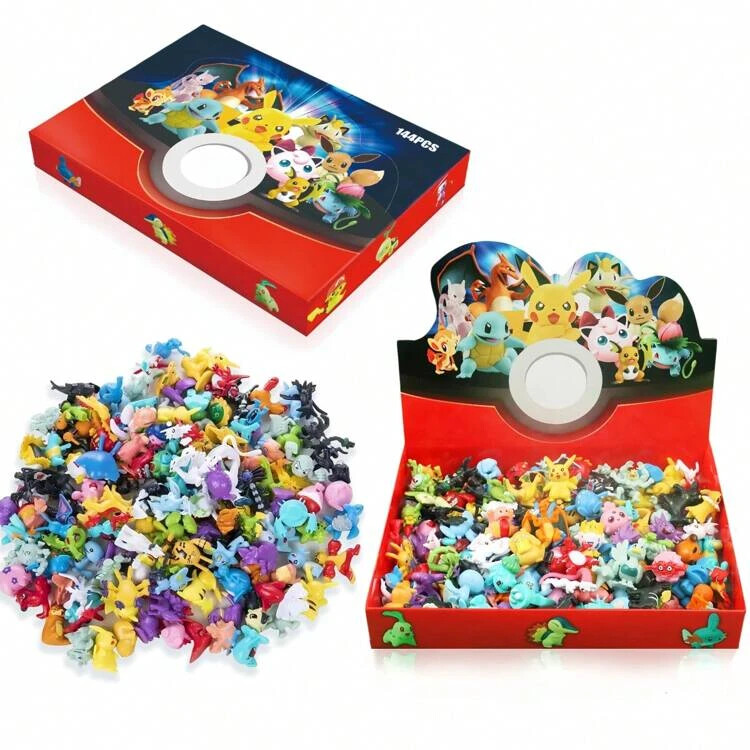 Juego de Mini Figuras Originales Pokemon - 144 Piezas - Colección Completa de 1ª Generación