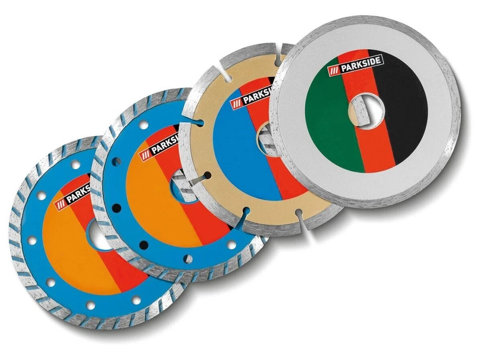 4 Diamant Trennscheiben Flexscheiben 115 / 125 mm Fliesen Beton Stein Parkside