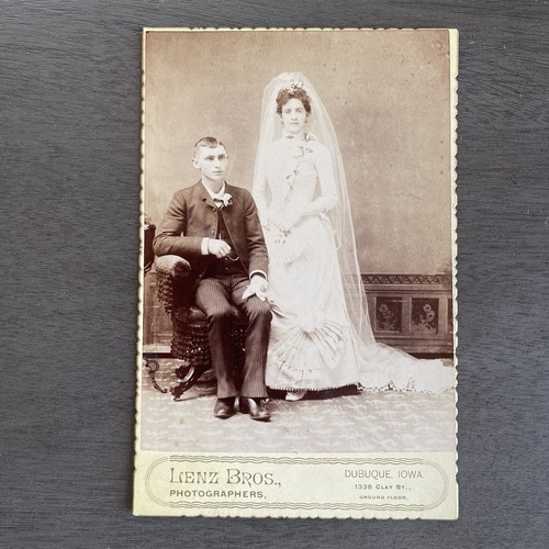 bride groom marriage wedding lenz bros dubuque iowa card eBay