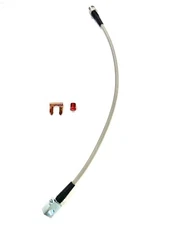 Universal Rear Braided Stainless Brake Hose, 21" Long w/ mouting block - 3/8"-24