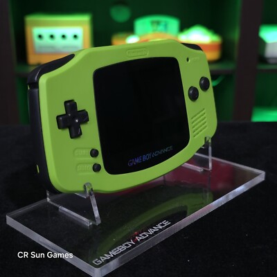 Green Game Boy Advance GBA iPS V5 LCD USB-C 1800 mAh Rechargeable