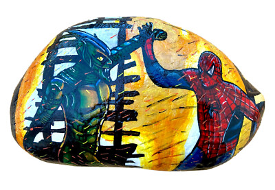 HANDBEMALTER ROCK - Spider-Man vs Green Goblin (2002) - Acryl