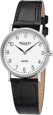 REGENT 12111358 Damenuhr Armbanduhr Wasserdicht 33 mm schwarz/ weiß