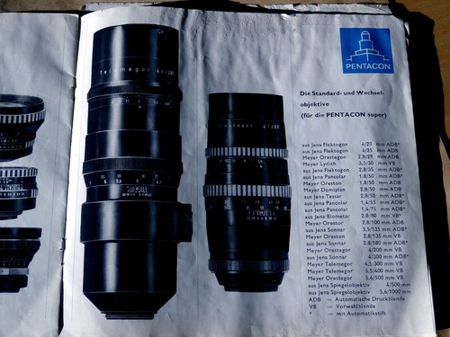 Brochure reflex Pentacon Super (ammiraglia) estremamente rara, obiettivi Zeiss, Meyer - Foto 16 di 24