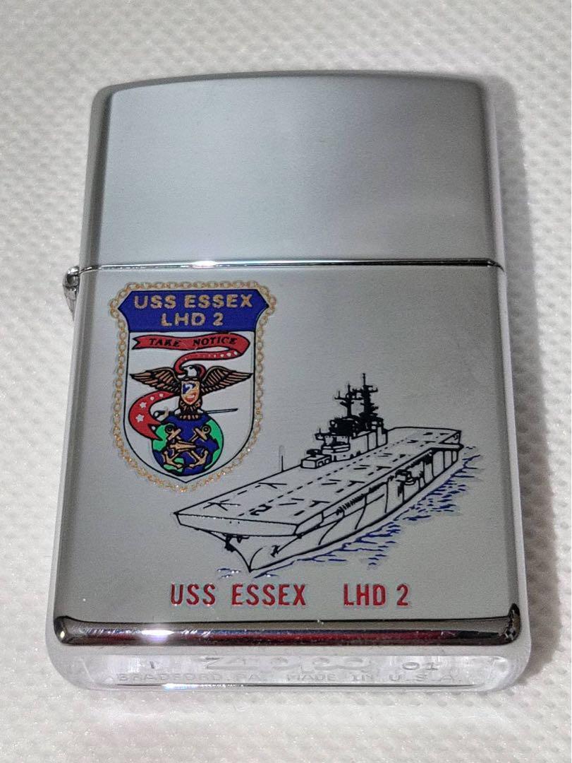 Zippo lighter US Navy USS Essex LHD-2 Made in 2001 Unused Zippo lighter US Navy USS Essex LHD-2 Made in 2001 Unused