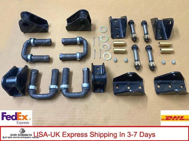 Kit de suspensión completo de grillete en U para camión Willys Jeep MB GPW CJ 2A 3B M38A@ Foto 2 de 4