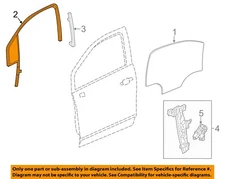GM OEM 13-22 Encore Front Door Glass Hardware-Fixed Glass 95422665